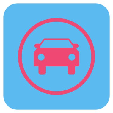 Araba düz kare vektör simgesi