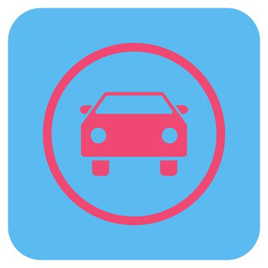 Araba düz kare vektör simgesi