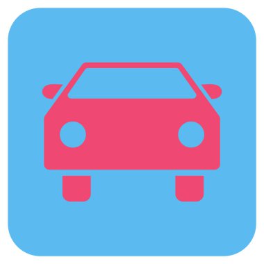 Araba düz kare vektör simgesi