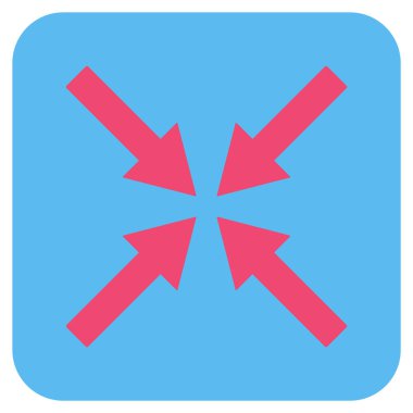 Merkezi oklar düz kare vektör simgesi