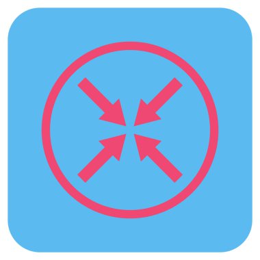 Merkezi oklar düz kare vektör simgesi