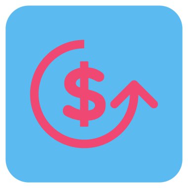 Ters ibraz düz kare vektör simgesi