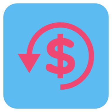 Ters ibraz düz kare vektör simgesi