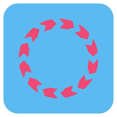 Dolaşım düz kare vektör simgesi