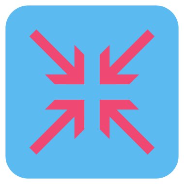 Oklar düz kare vektör simge collide