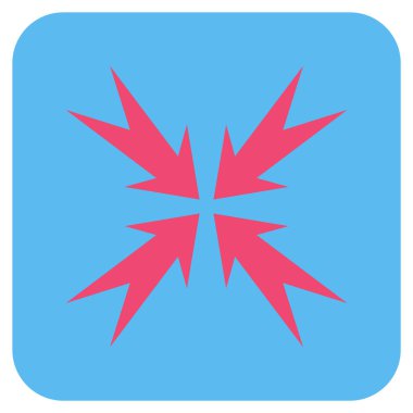 Sıkıştırma OK düz kare vektör simgesi