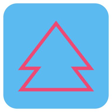 Düz yukarı yön vektör simgesi kare