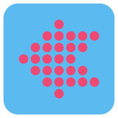 Noktalı Ok düz yaptı vektör simgesi kare