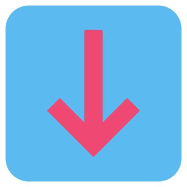 Ok düz kare vektör simgesi