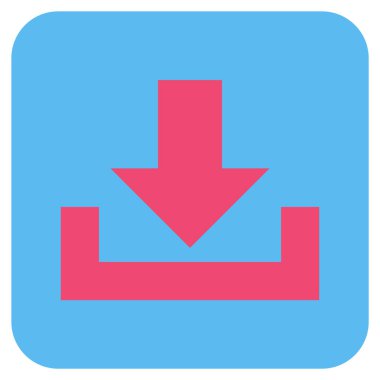 Düz kare vektör simge indirme