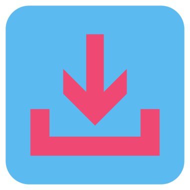 Düz kare vektör simge indirme