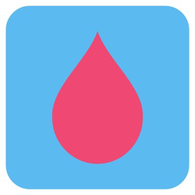 Düz kare vektör simge damla