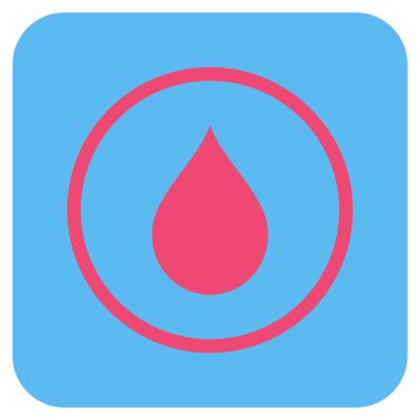 Düz kare vektör simge damla