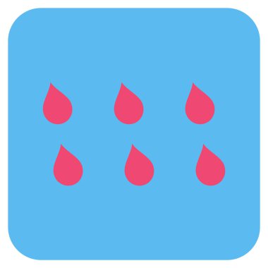 Damla düz kare vektör simgesi