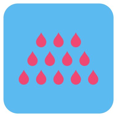 Damla düz kare vektör simgesi