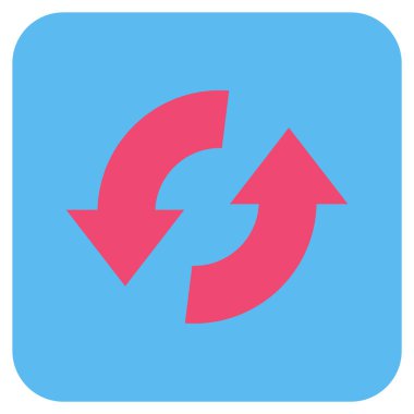 Exchange oklar düz kare vektör simgesi