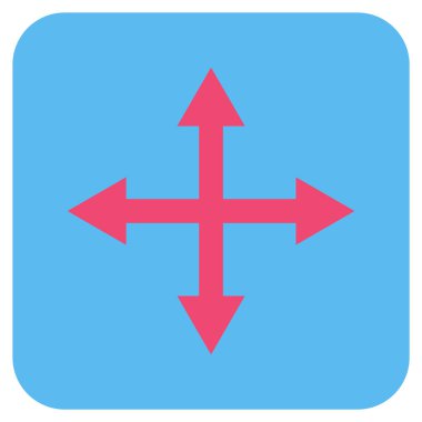 Oklar düz kare vektör simgesini genişletin