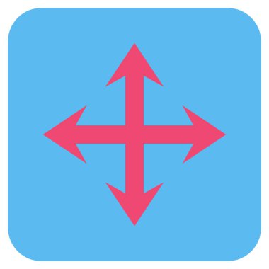 Oklar düz kare vektör simgesini genişletin