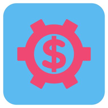 Mali Ayarlar düz kare vektör simgesi