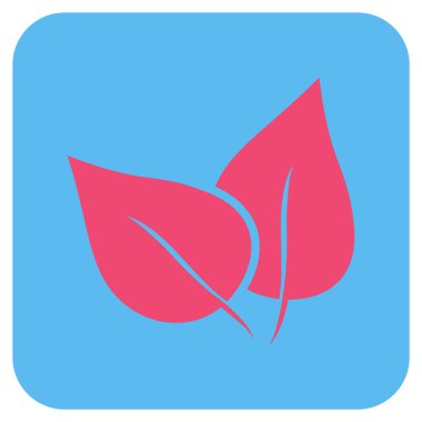 Flora Bitki düz kare vektör simgesi