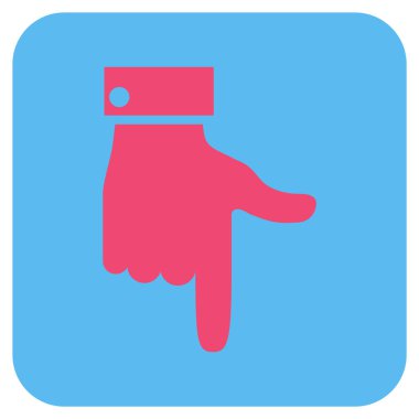 El işaretçisi düz aşağı vektör simgesi kare