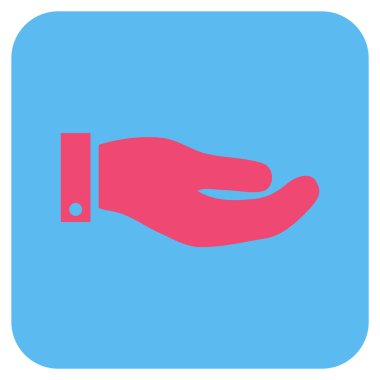 El düz kare vektör simgesi