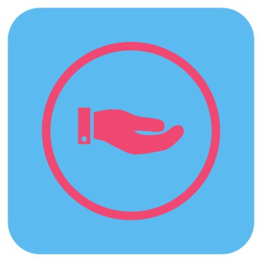 El düz kare vektör simgesi