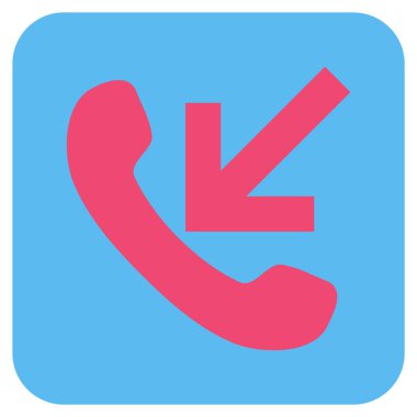 Gelen arama düz kare vektör simgesi