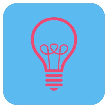 Lamba ampul düz kare vektör simgesi