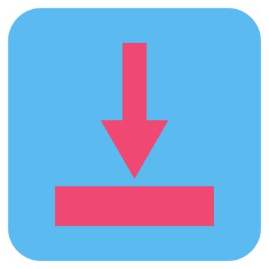 Alt düz kare vektör simgesi hareket