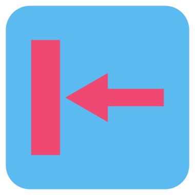 Vektör simge sol düz kare taşı