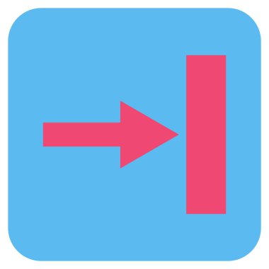 Vektör simgesi doğru düz kare taşı