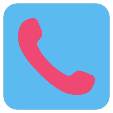 Telefon alıcı düz kare vektör simgesi