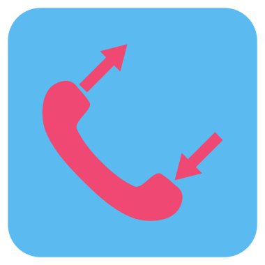 Düz konuşmak telefon vektör simgesi kare