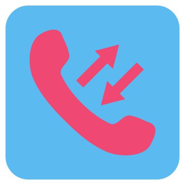 Düz konuşmak telefon vektör simgesi kare