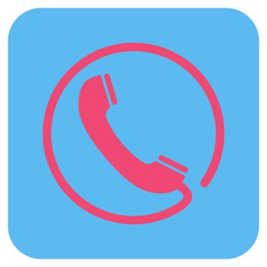 Telefon düz kare vektör simgesi