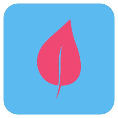 Bitki yaprak düz kare vektör simgesi