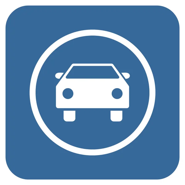 Icono de vector cuadrado plano de coche — Vector de stock