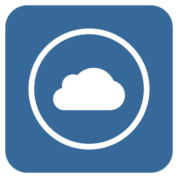 Ikona chmury płaskiego kwadratu wektor — Wektor stockowy