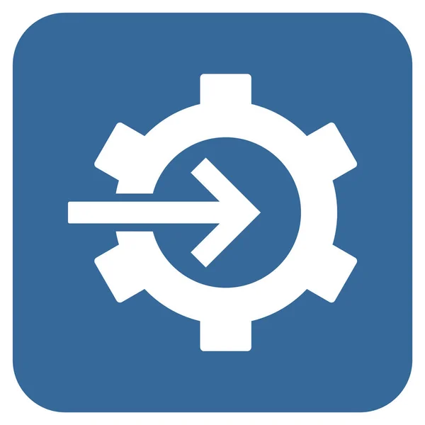 Kogge integratie Platte vierkante Vector Icon — Stockvector