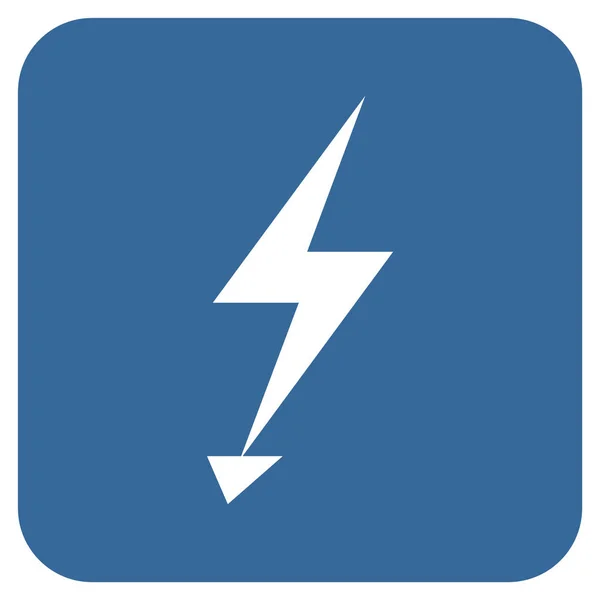 Electric Strike Flat Squared Vector Icon — Stock Vector
