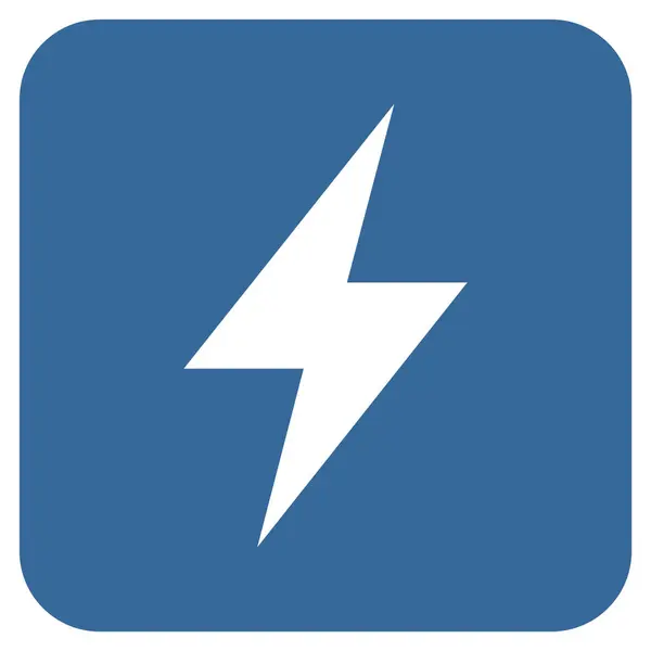 Strajk elektryczny płaski kwadrat wektor ikona — Wektor stockowy