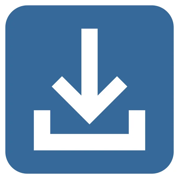 Bandeja de entrada Icono de vector cuadrado plano — Archivo Imágenes Vectoriales