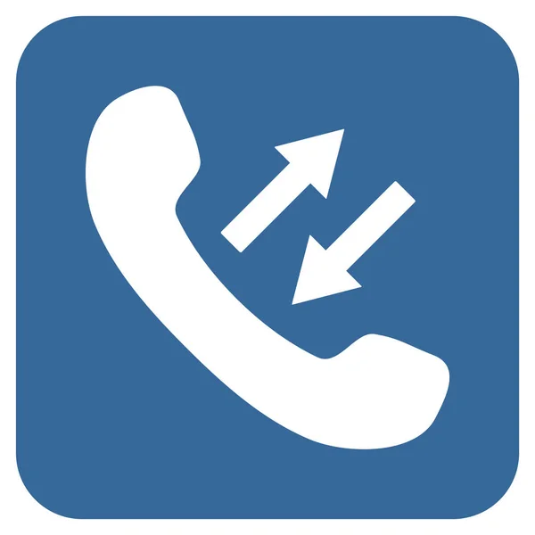 Telefon rozmowa płaski kwadrat wektor ikona — Wektor stockowy