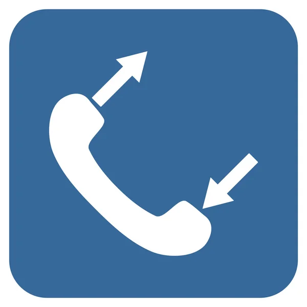Telefon prata platt fyrkant vektor symbol — Stock vektor