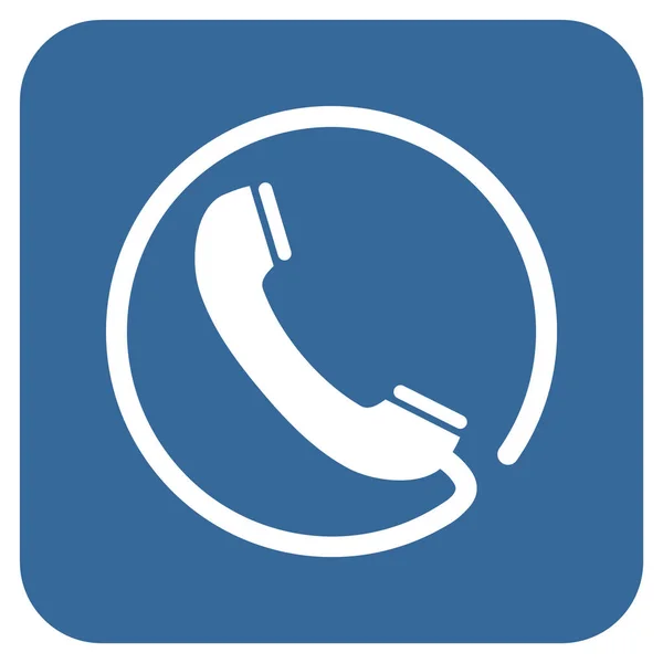 Ikona telefonu płaskie kwadratów wektor — Wektor stockowy