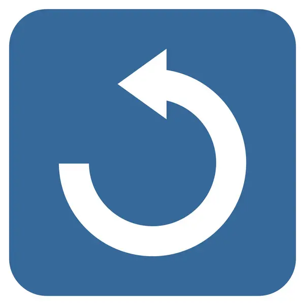 Gire izquierda plana cuadrada Vector icono — Vector de stock