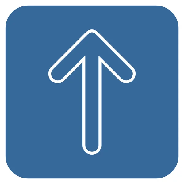 Arrotondato freccia su piatto quadrato vettoriale icona — Vettoriale Stock