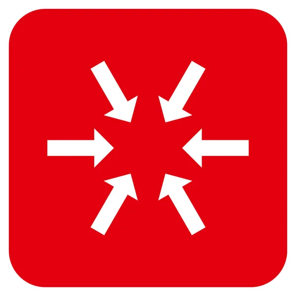 Flechas compactas plana cuadrada Vector icono — Archivo Imágenes Vectoriales