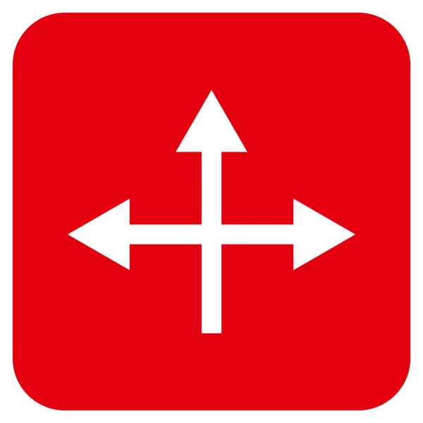 Instruções de intersecção Flat Squared Vector Icon —  Vetores de Stock
